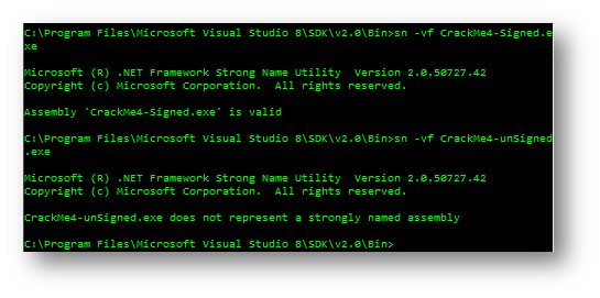 Dot NET Assemblies and Strong Name Signature