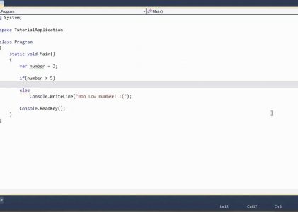 Advanced C# Topics Episode 1 – The Ternary Operator